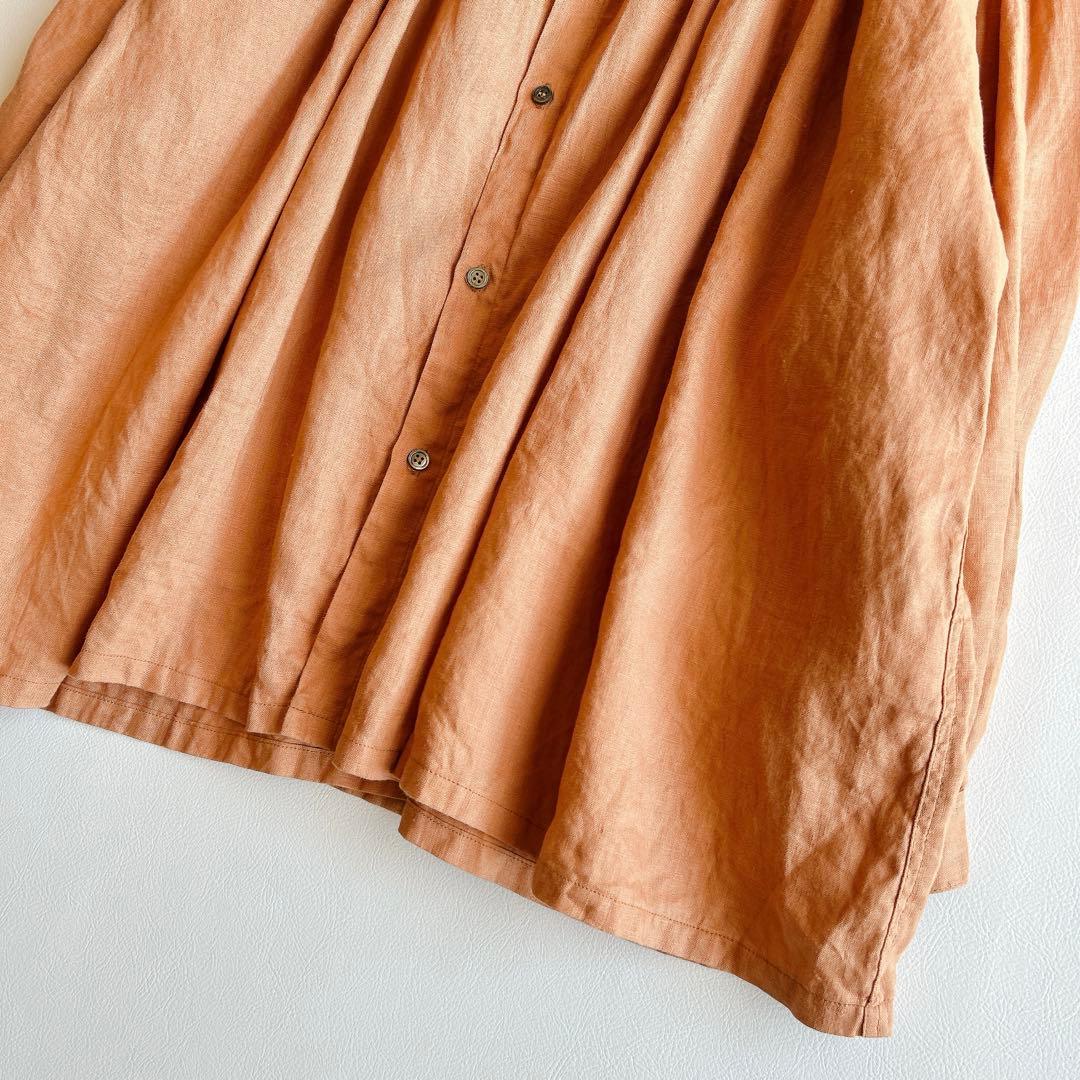 美品 ICHI Antiquite's ⿻ リネン ギャザー ワイドブラウス 麻 - メルカリ