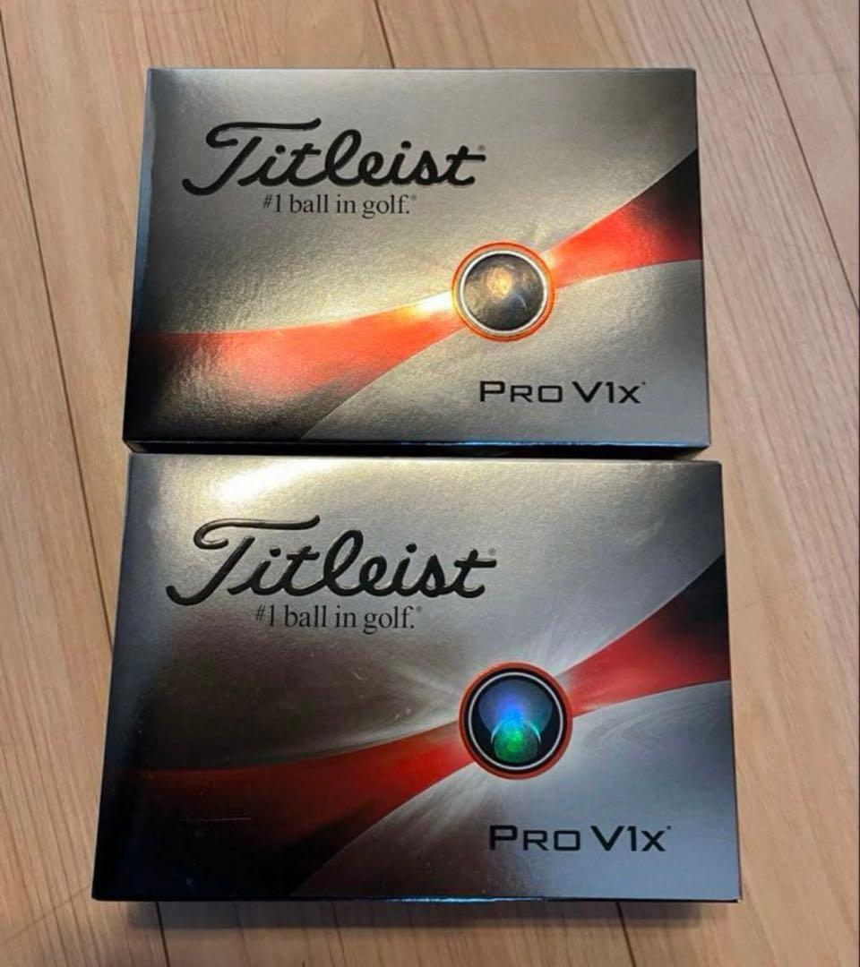 タイトリスト　v1x pro 2ダース　新品 Pro V1 【2025年モデル】【2ダースセット】 ゴルフ ボール