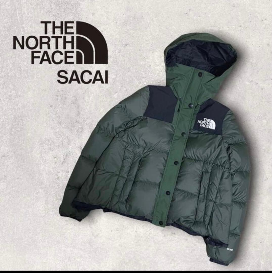 レアTHE NORTH FACE SACAI オリーブグリーン ダウンジャケット - メルカリ