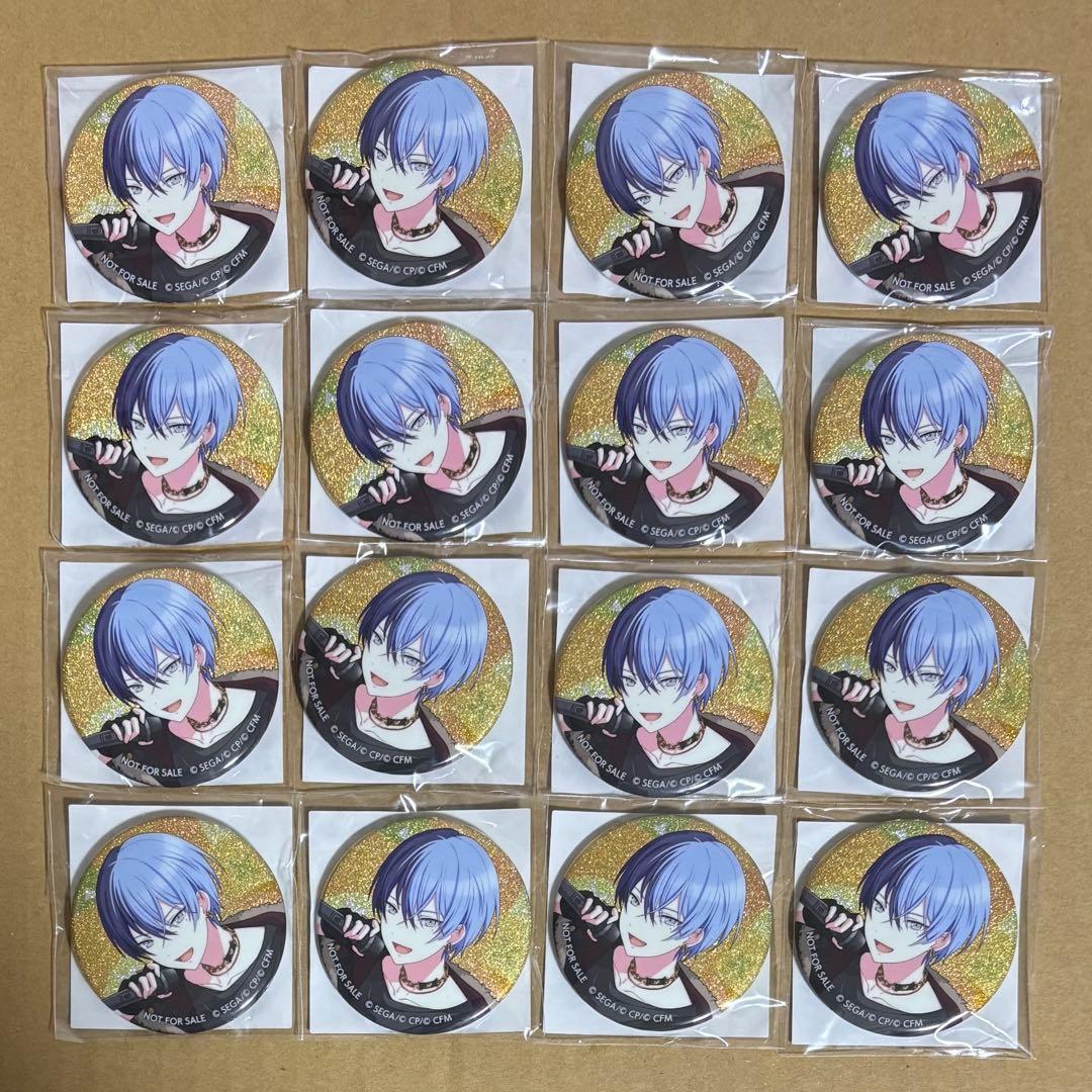 プロセカ グリ缶 グリッター 缶バッジ 43B 青柳冬弥 16個セット