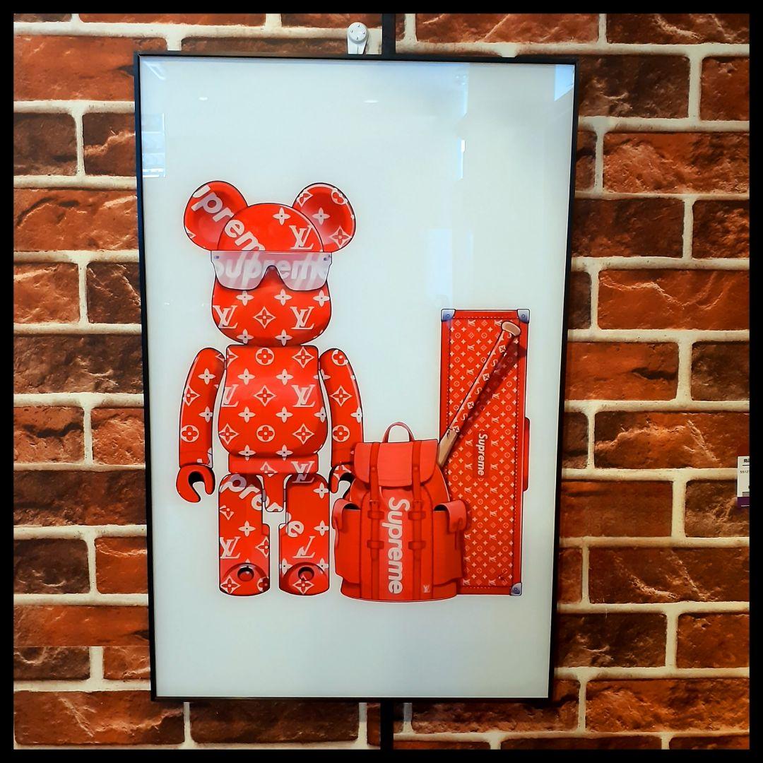 特殊ミラーアート ベアブリック Louis Vuitton Supreme - メルカリ