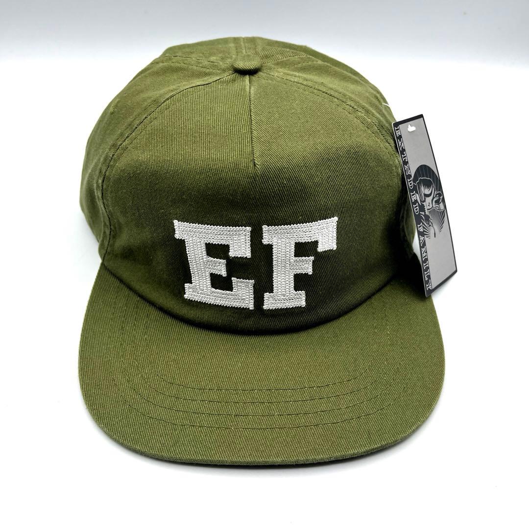 ★新品タグ付き★Extnded Family EF ロゴ刺繍 キャップ カーキ EVERGREEN（エバーグリーン インターナショナル） - MS-modo