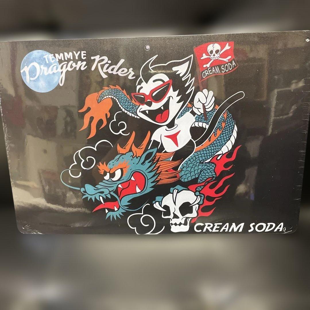 クリームソーダティミーデザインブリキプレート看板 - メルカリ