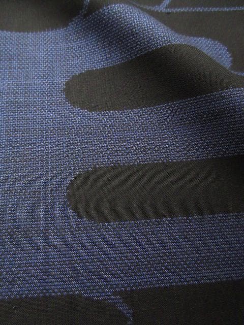 着用少ない！美品＊純泥染＊9マルキ＊本場大島紬＊黒＆青＊着物