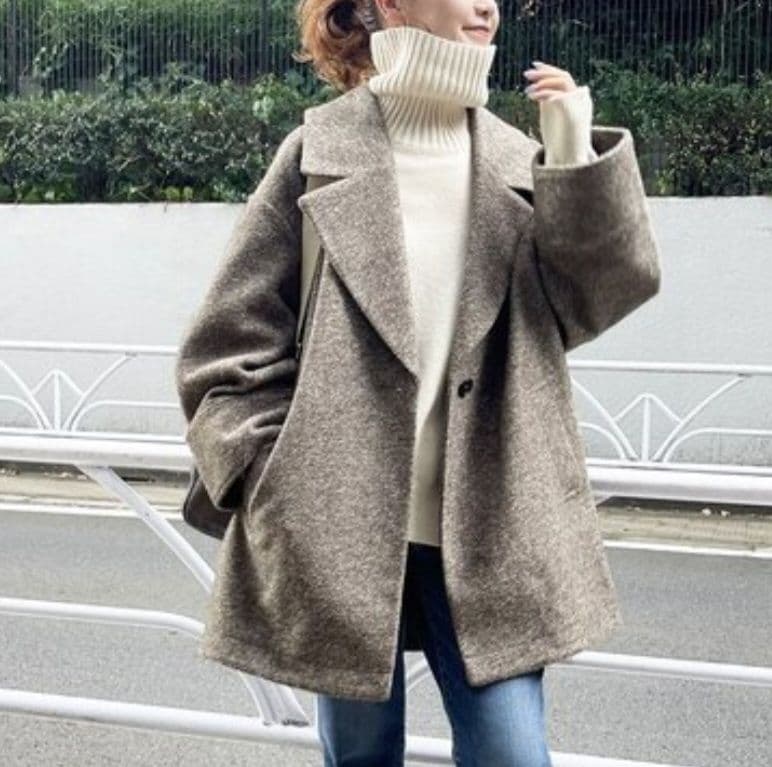 スピックアンドスパン Wスライバーヘリンボーンミドルコート 38 - メルカリ