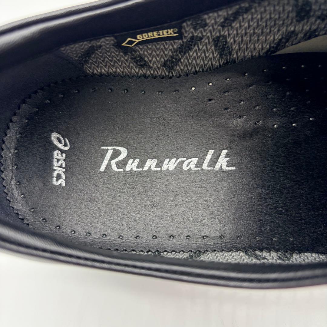 【美品】アシックスランウォーク ストレートチップ 25.5cm 黒 外羽根 革靴