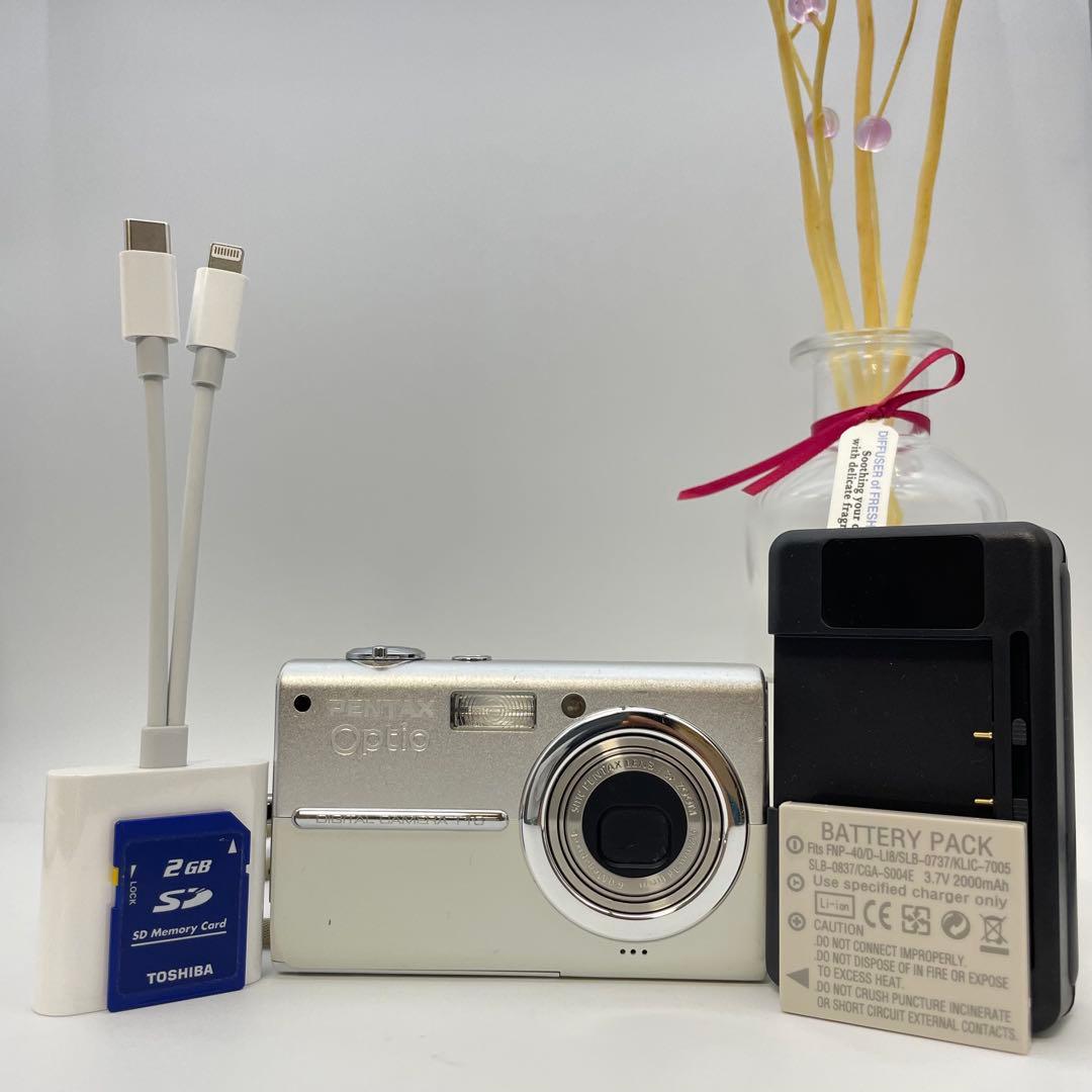 動作確認済✨PENTAX Optio T10✨スマホ転送OK ツートンカラー♪ - メルカリ