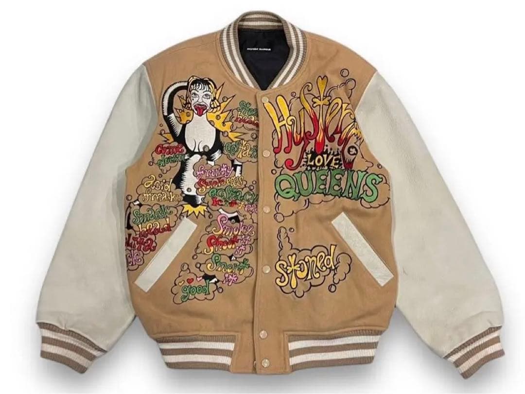 レア90s【HYSTERIC GLAMOUR】袖レザー ウール スタジャン レア90s【HYSTERIC GLAMOUR】袖レザー ウール スタジャン - メルカリ