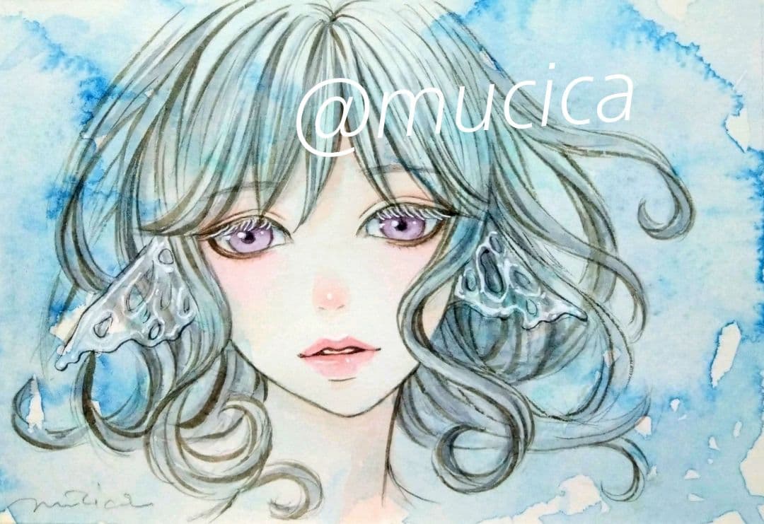 専用　手描きイラスト《water Fairy》オリジナル　水彩画オリジナル