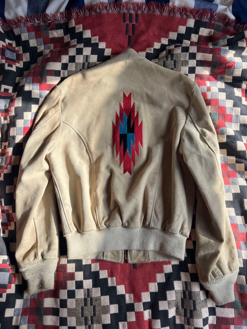 old Schott チマヨ刺繍　スエード　ブルゾン チマヨ柄】ジップ ブルゾン｜OUTLET (MEN'S) / アウトレット