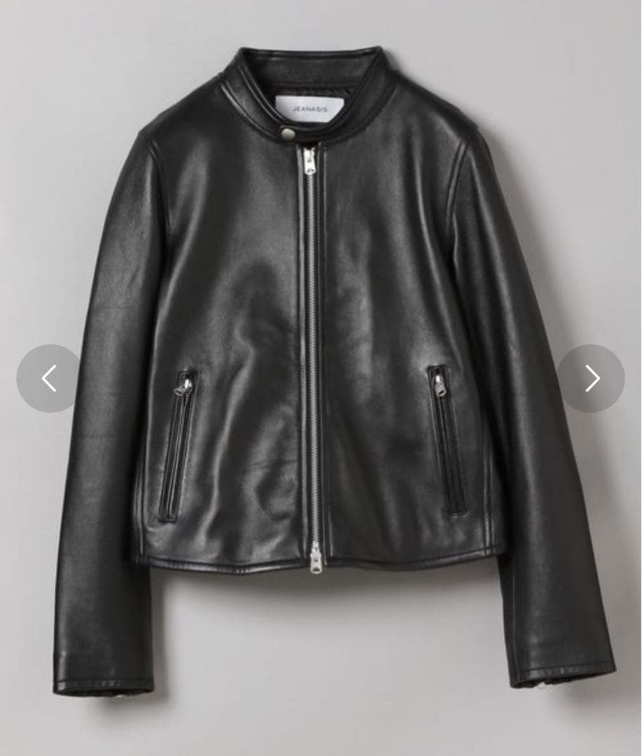 【新品未使用】ブラック レザージャケット JEANASIS（ジーナシス） 中古・古着通販】JEANASIS (ジーナシス) pokemon (ポケモン) レザー