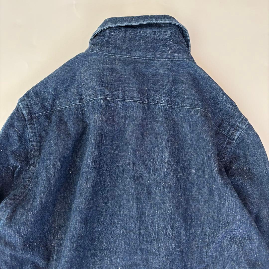 美品 ウィムガゼット デニムシャツ 長袖 羽織 ブルー - メルカリ