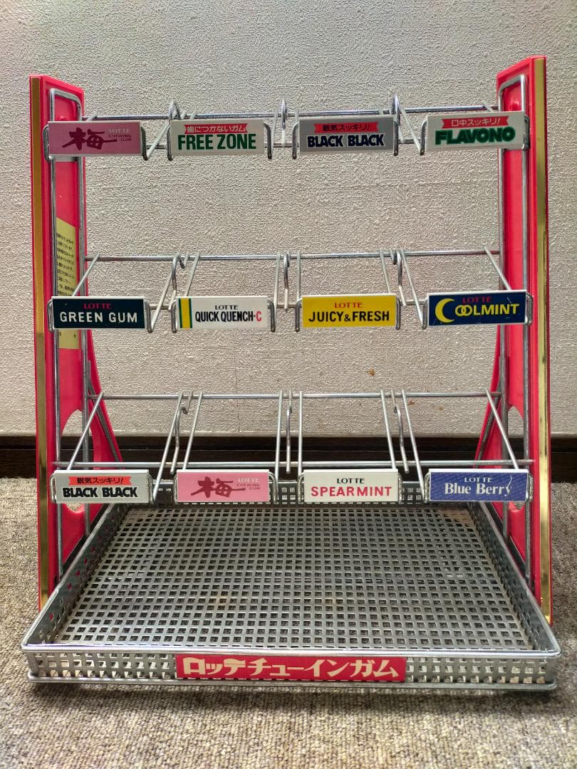 ロッテガム陳列棚　什器 　ディスプレイケース　レトロ ロッテガム陳列棚 什器 ディスプレイケース レトロ