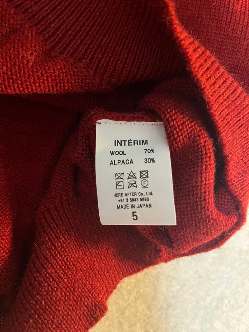 インテリム ウール アルパカ 7ゲージ クルーネック セーター ニット