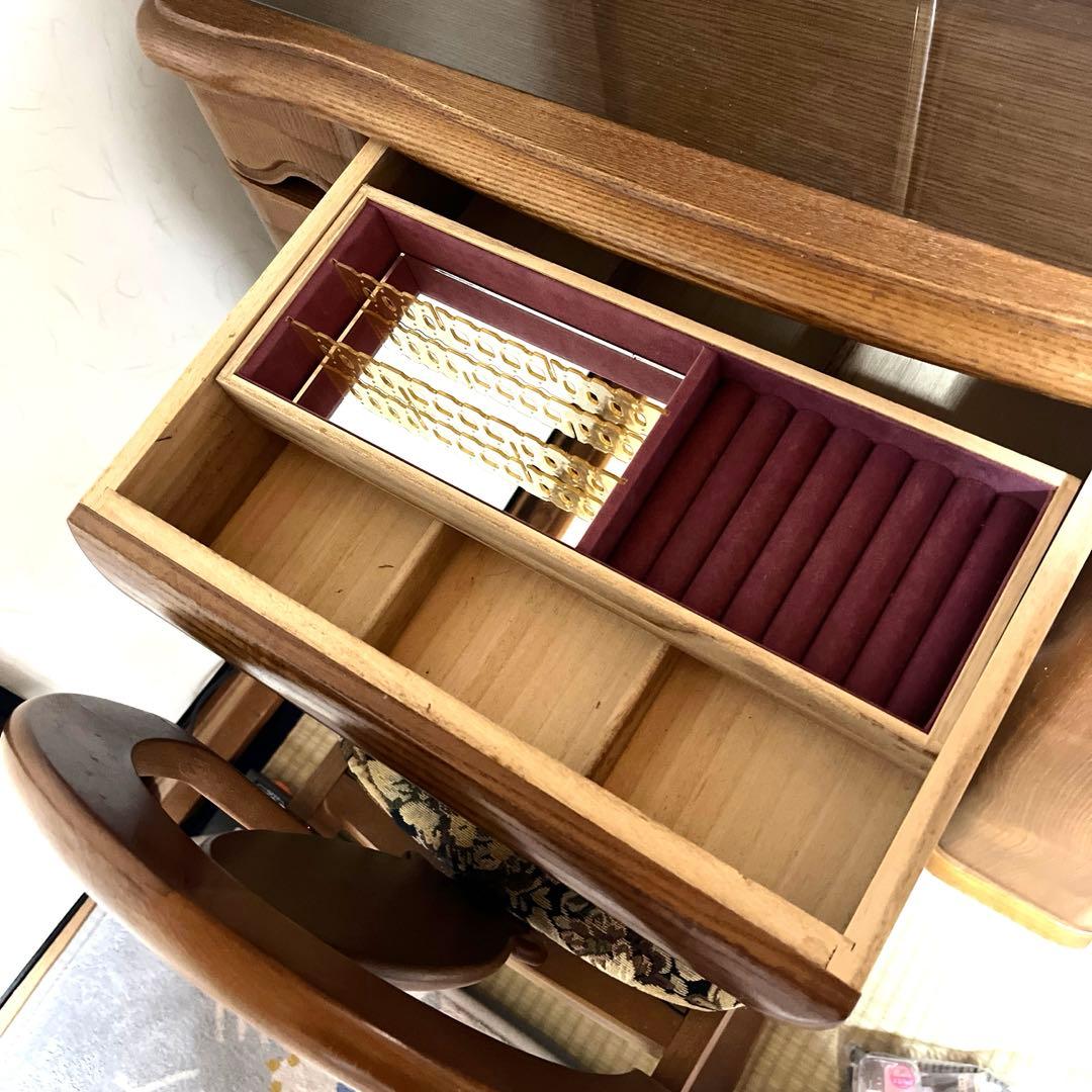 お値下げ✨三面鏡ドレッサー 鏡台 ランプコンセント付き 昭和レトロ