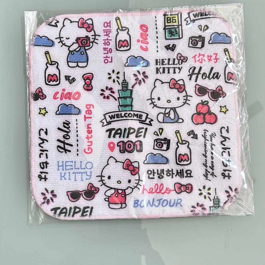 ハローキティ 台湾 限定 ミニタオル ハンカチ 台北101 - メルカリ