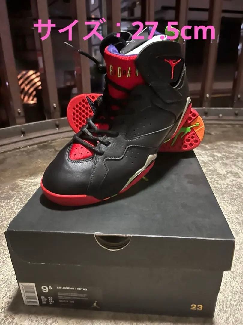 エアジョーダン7 レトロ ／ マービン ザ マーチン Nike Air Jordan 7 VII Retro Marvin The Martian Size 9.5 Black