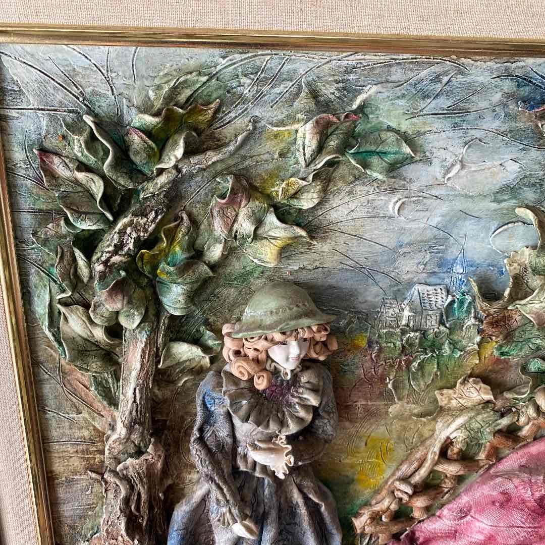 絵画 油絵 粘土細工 ロココ調