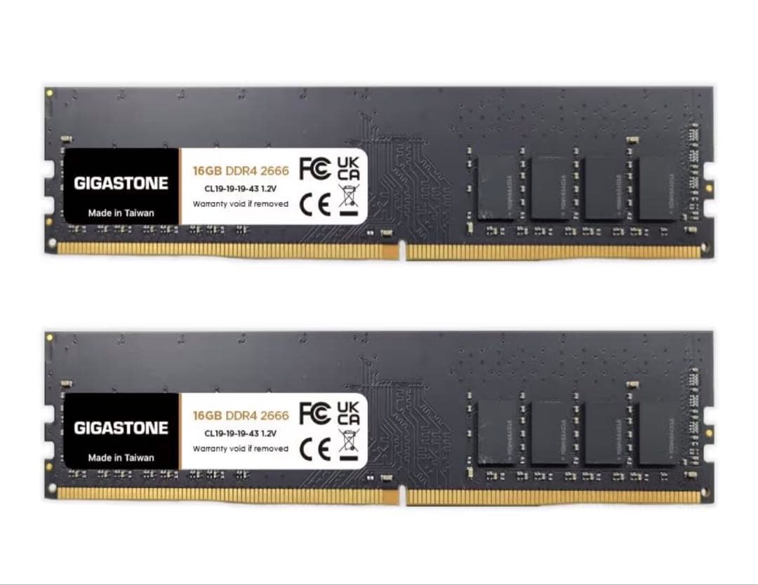 メモリー GIGASTONE32GB(16GBx2) DDR4 2666MHz No.02 Amazon.co.jp: 【メモリ DDR4】GIGASTONE 16GBx2枚 (32GB Kit) DDR4