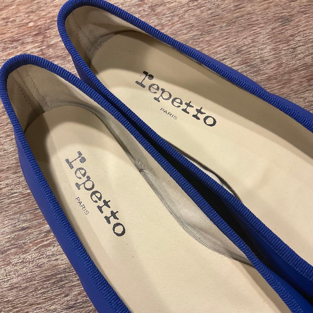 極美品！レペット バレエシューズ リボン ペタ靴 フラットシューズ 35