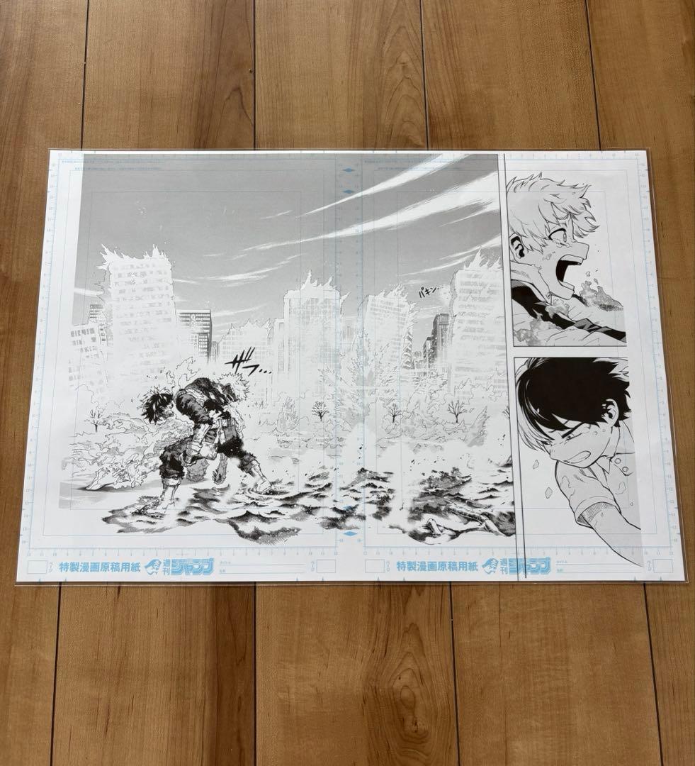 新品 ヒロアカ 原画展 限定 デジタル原稿プリント ポスター 轟焦凍