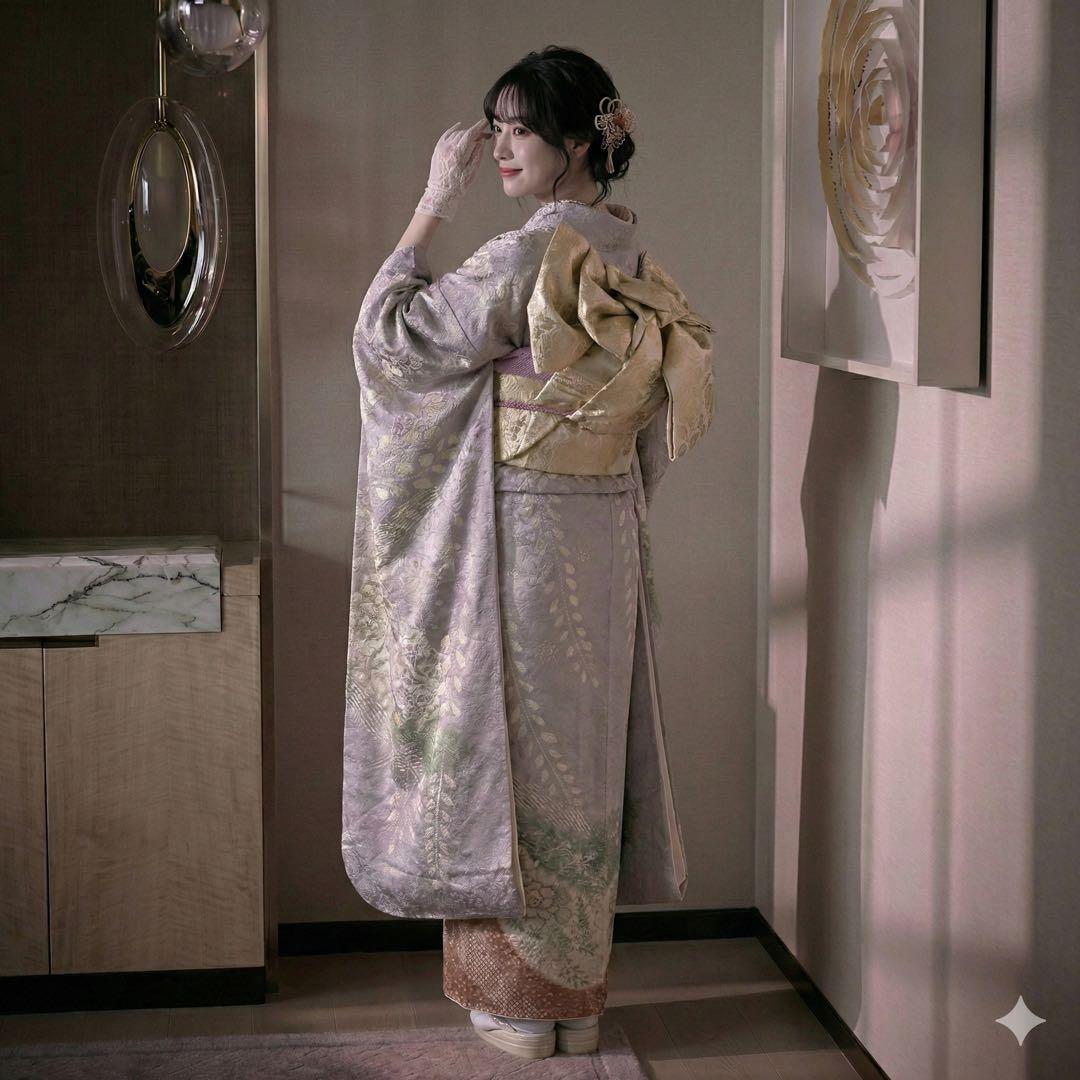 辻ヶ花 作家物 落款入り グレー 振袖 フルセット - メルカリ