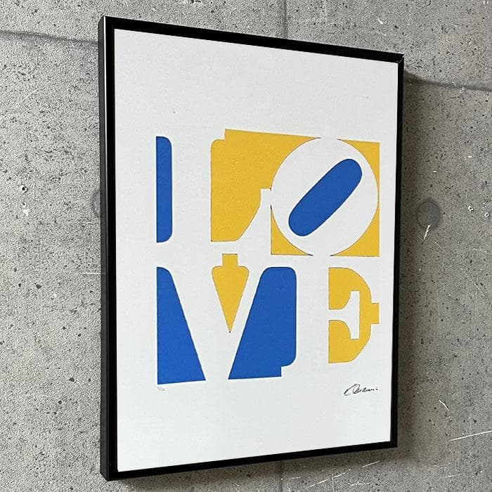 額装済/LOVE UKRAINE /限定150枚（ロバート インディアナ） ロバート・インディアナ LOVE ネオンサイン：ポスター & アーティスト