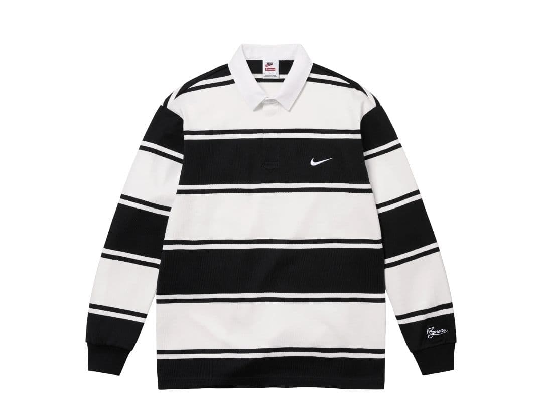 トップス Supreme x Nike Stripe Rugby \"Black\"