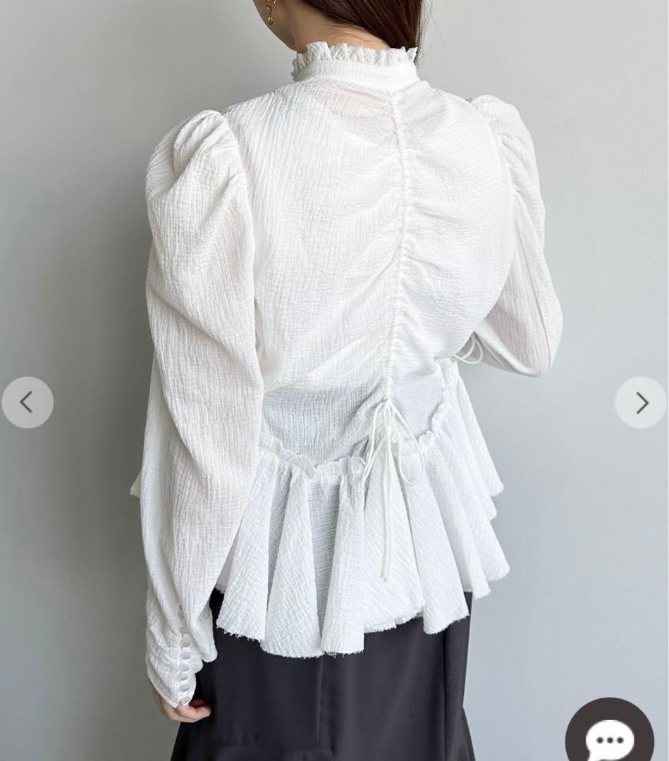 COCO DEAL ココディール コットンギャザーペプラムボレロブラウス