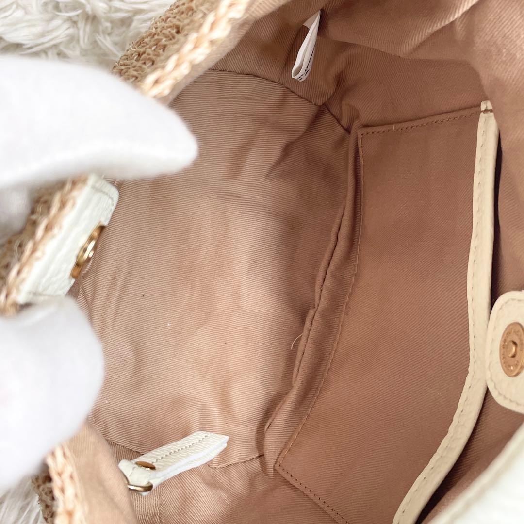 未使用級 ヴィオラドーロ 2WAYワンショルダーバッグ かごバッグ