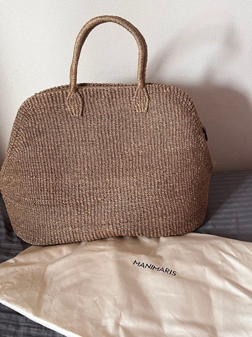 manimaris　アバカボストン　big マニマリス/ハンドバッグ/アバカボストン/トープ/天然繊維の買取実績