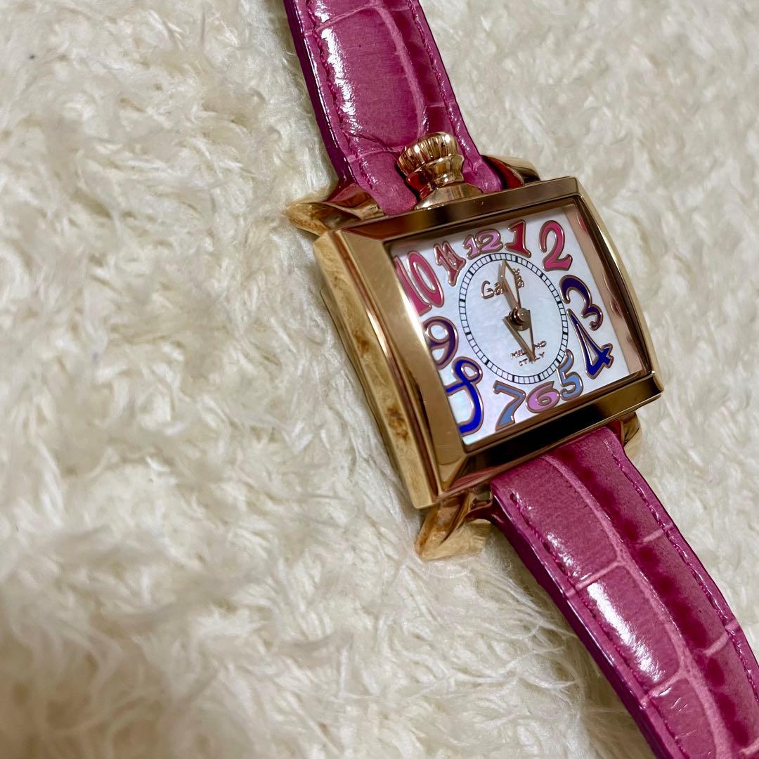 GaGa MILANO ガガミラノ ナポレオーネ 腕時計 スクエア ピンク - メルカリ