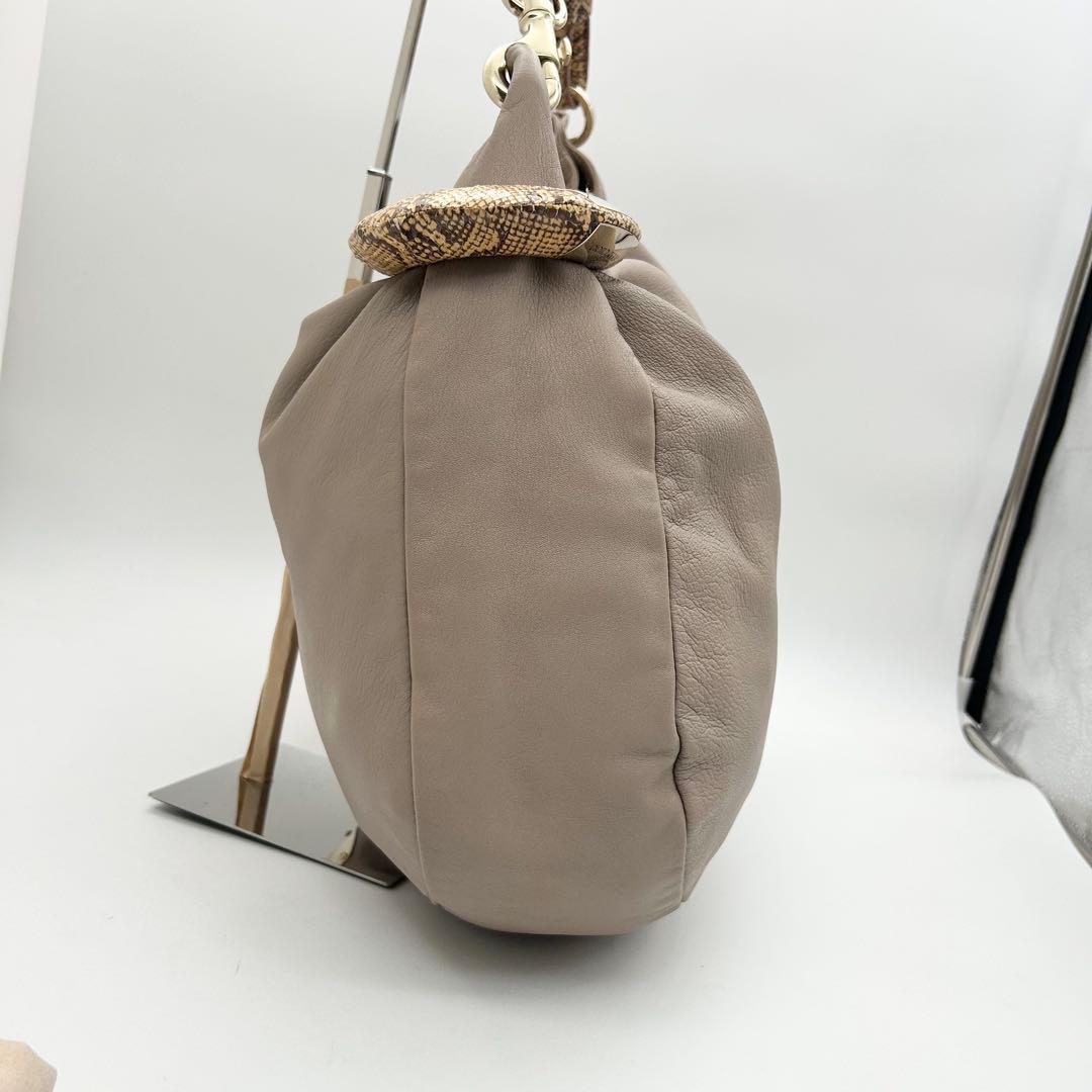 極希少✨ ジミーチュウ ワンショルダーバッグ スカイ レザー パイソン