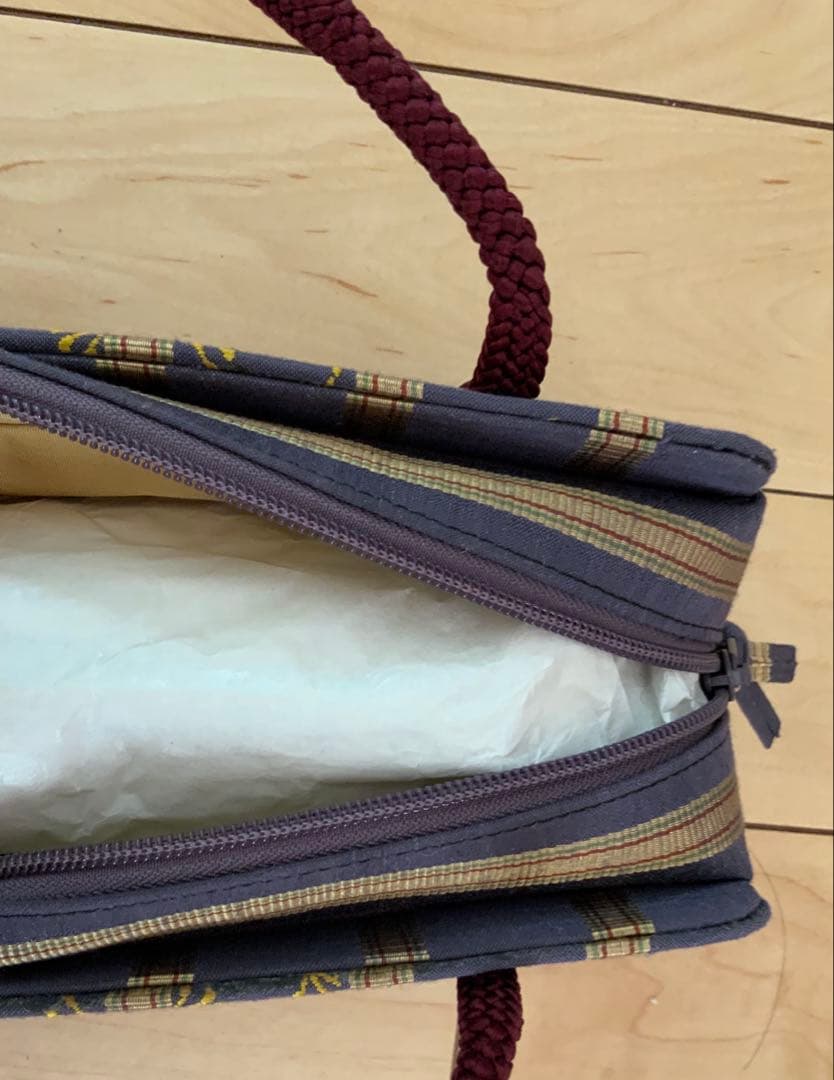 新品未使用 かづら清 和装用 バッグ ネイビー チェック柄の通販はau