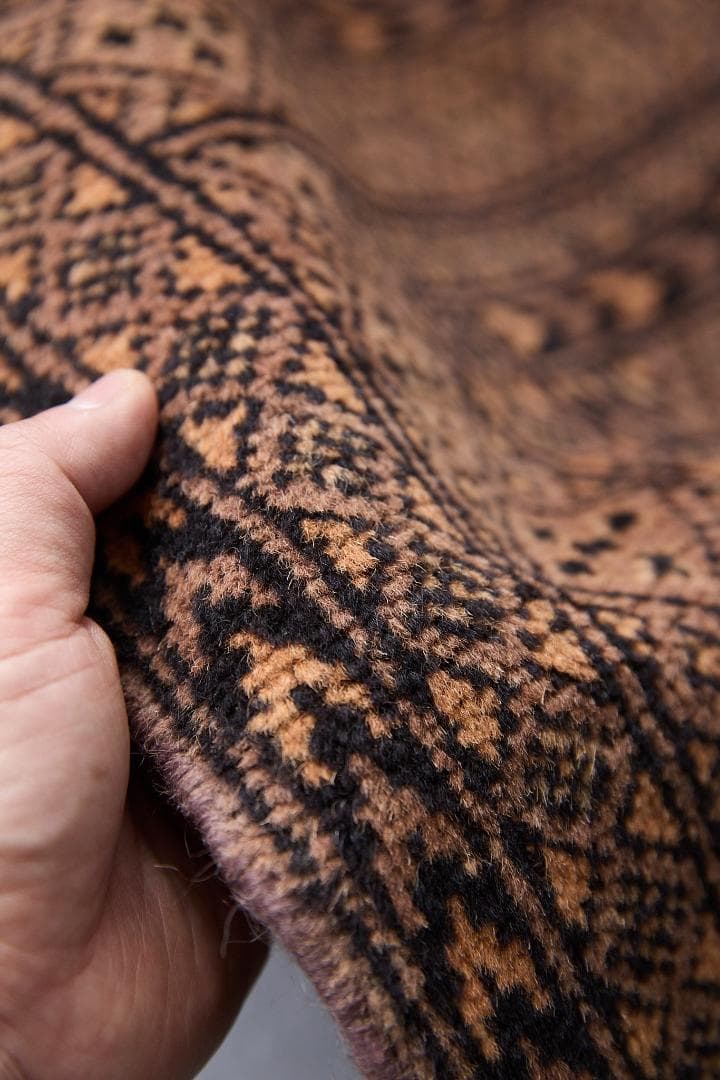 ヴィンテージラグ トライバルラグ ラホール産（119×76cm）青 茶 グレー