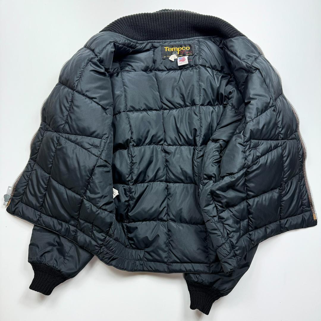70s】テンプコ グースダウン ジャケット 黒 USA製 ヴィンテージ古着