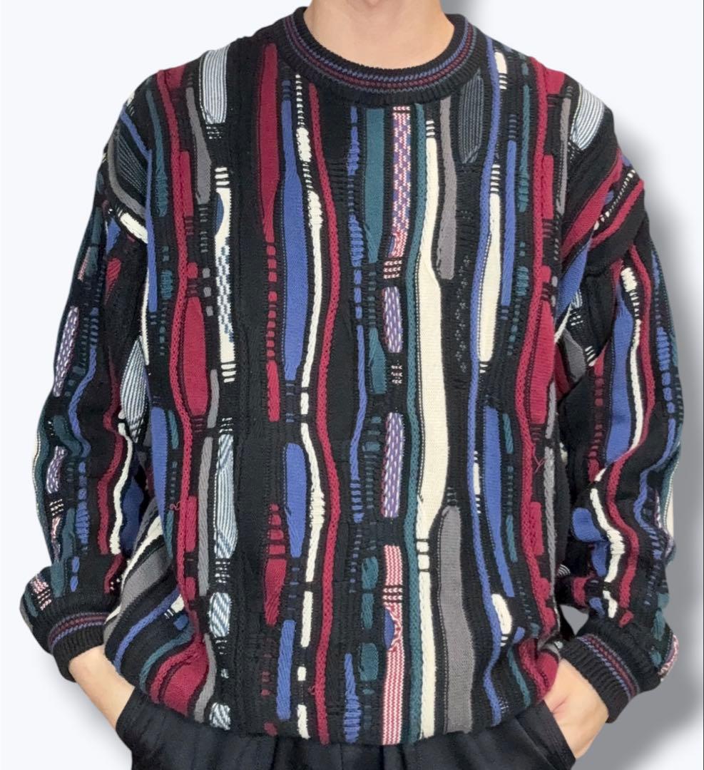 90s Cotton Traders 3Dニット コットン クージー風