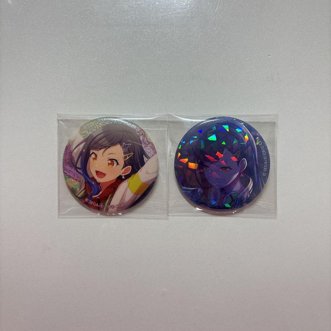 プロセカ 白石杏 グリッター缶バッジ グリ缶 ホログラム缶バッジ ホロ