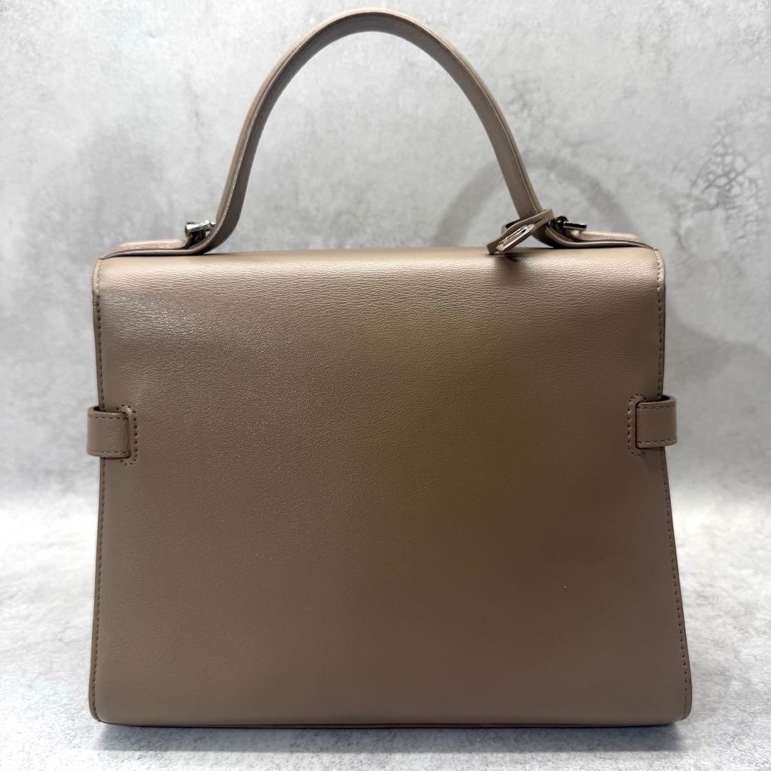 希少美品】DELVAUX タンペート MM ベージュ フラップ式ハンドバッグ