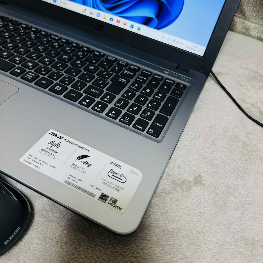 S275 ASUSノートパソコンWEBカメラSSDサクサク動くWindows11 - メルカリ