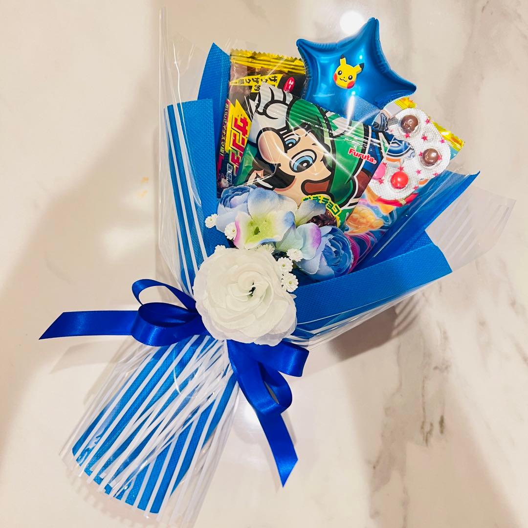 お菓子ブーケ バルーンブーケ 誕生日 発表会 結婚式 花束 男の子 星