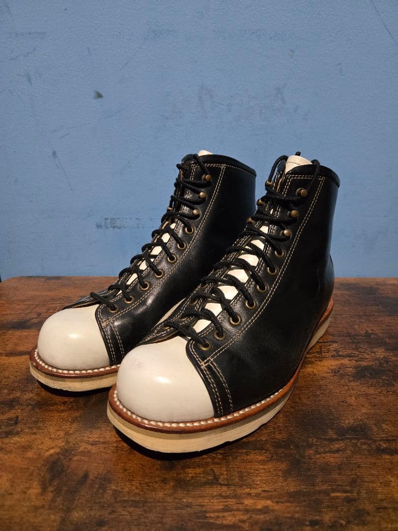 安藤製靴 NERO 鯱 モンキーブーツ レースアップシューズ - メルカリ