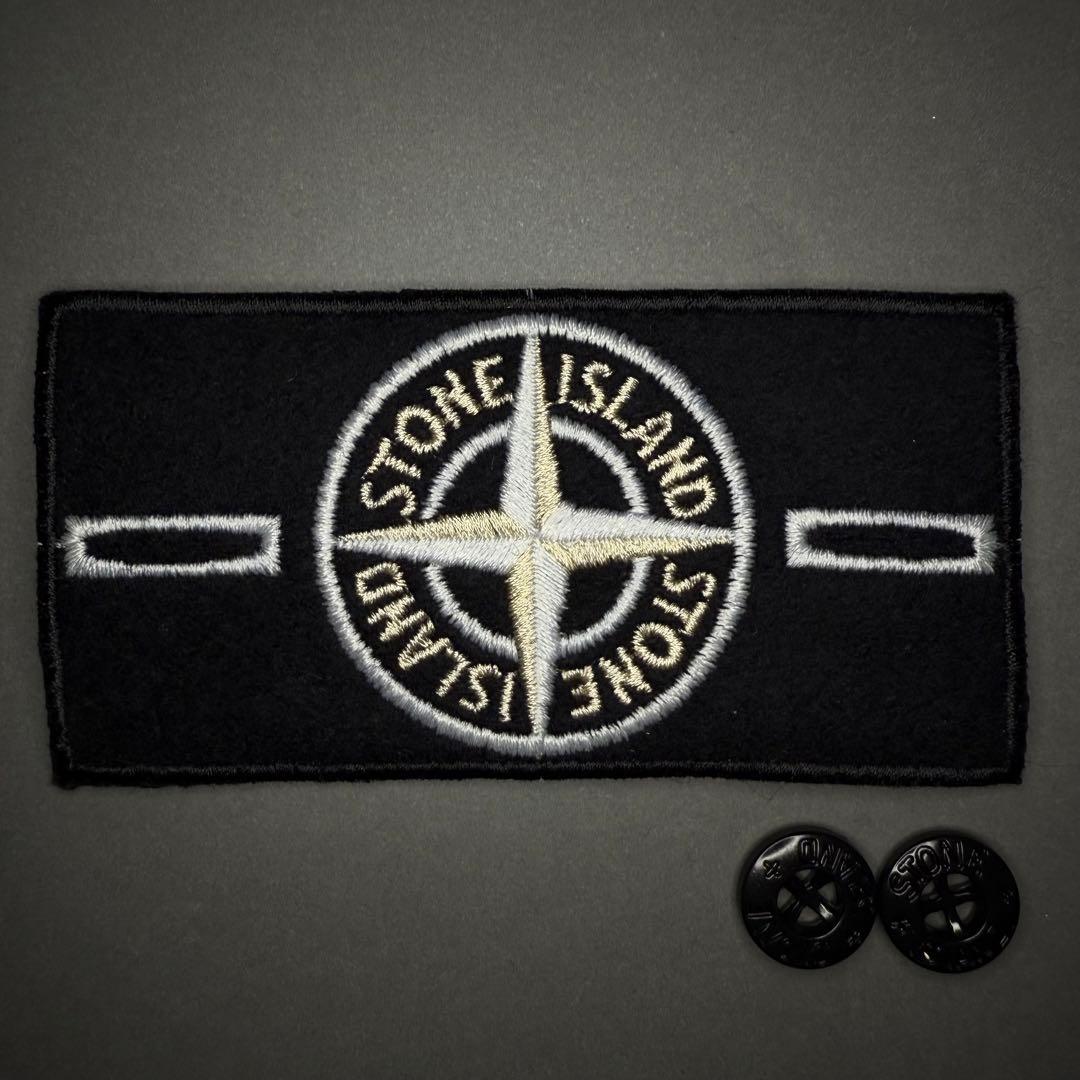 STONE  ストーンアイランド　タグ　ワッペンボタン付き　白 STONE ISLAND ストーンアイランド タグ ワッペンボタン付き 白｜Yahoo