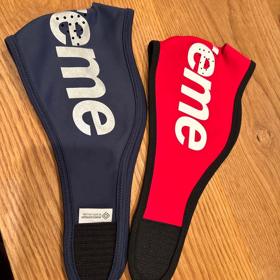 美品Supreme Logo Facemask 2個セット 赤&ネイビー 美品Supreme 2個