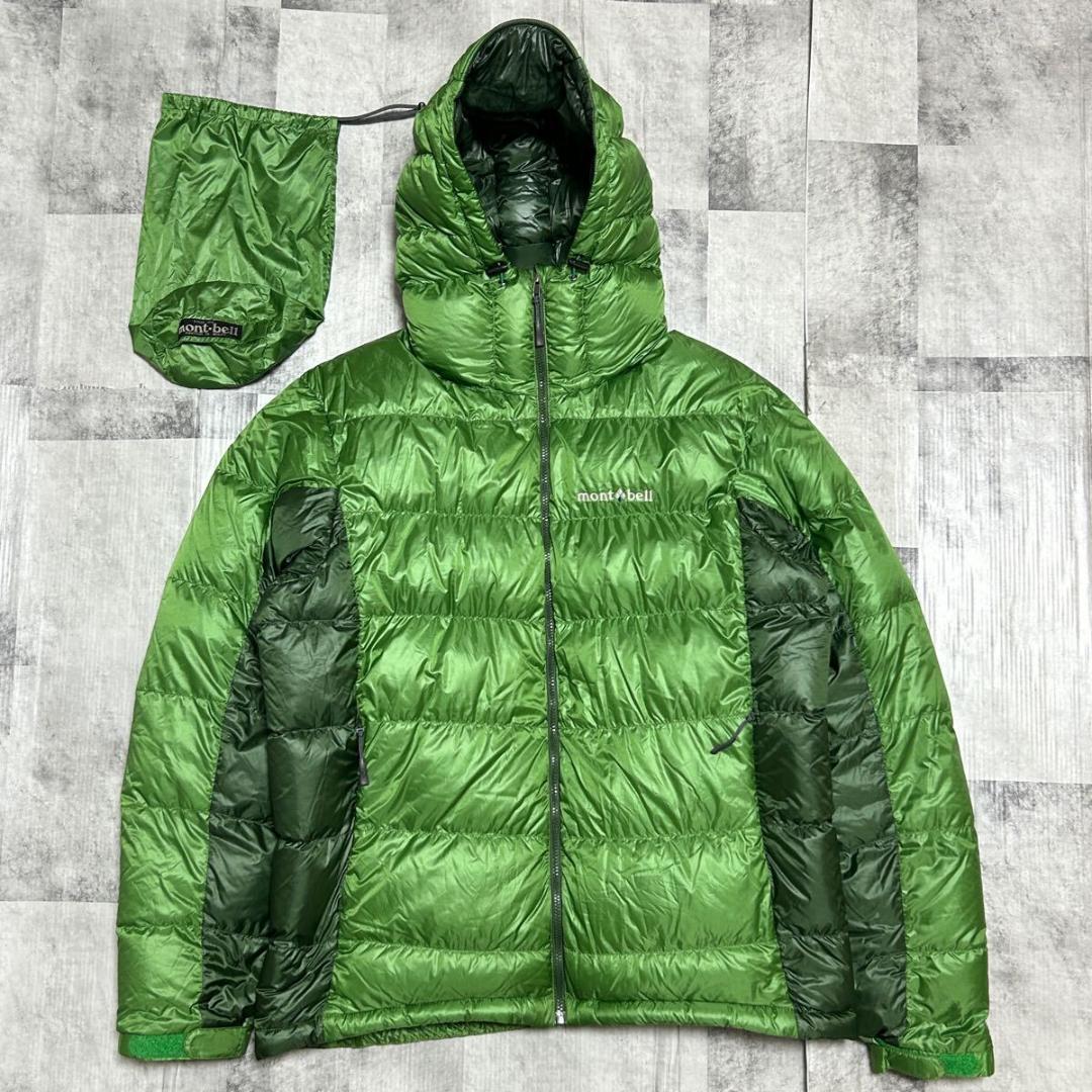 名作！人気カラー】モンベル アルパインダウンパーカ グリーン Lサイズ