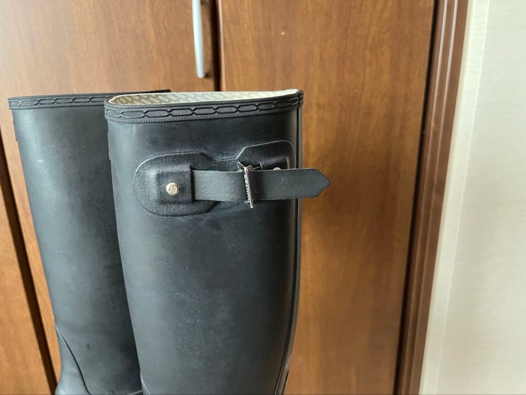 HUNTER ブラック 長靴 バックル付き 24.5cm 良品 - メルカリ