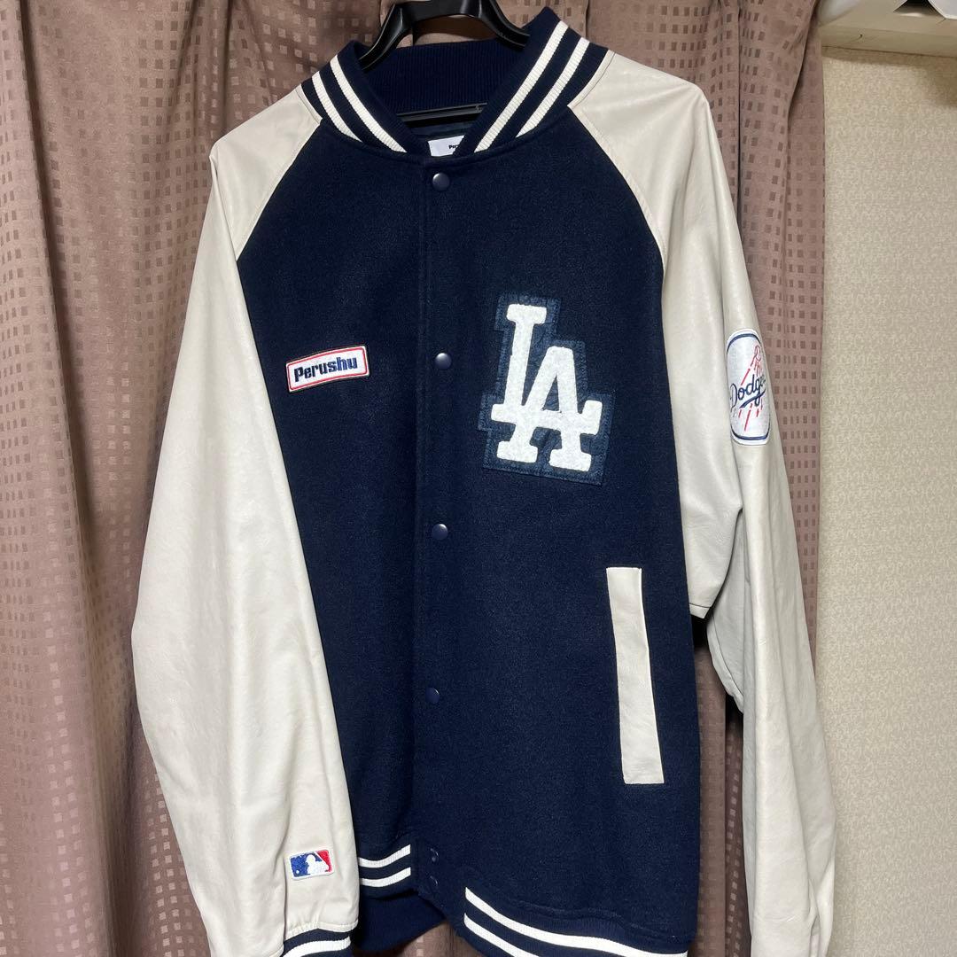 Pe rushu ✖️ ロサンゼルス・ドジャース スタジャン ネイビー/ホワイト Pe rushu ✖️ ロサンゼルス・ドジャース スタジャン ネイビー