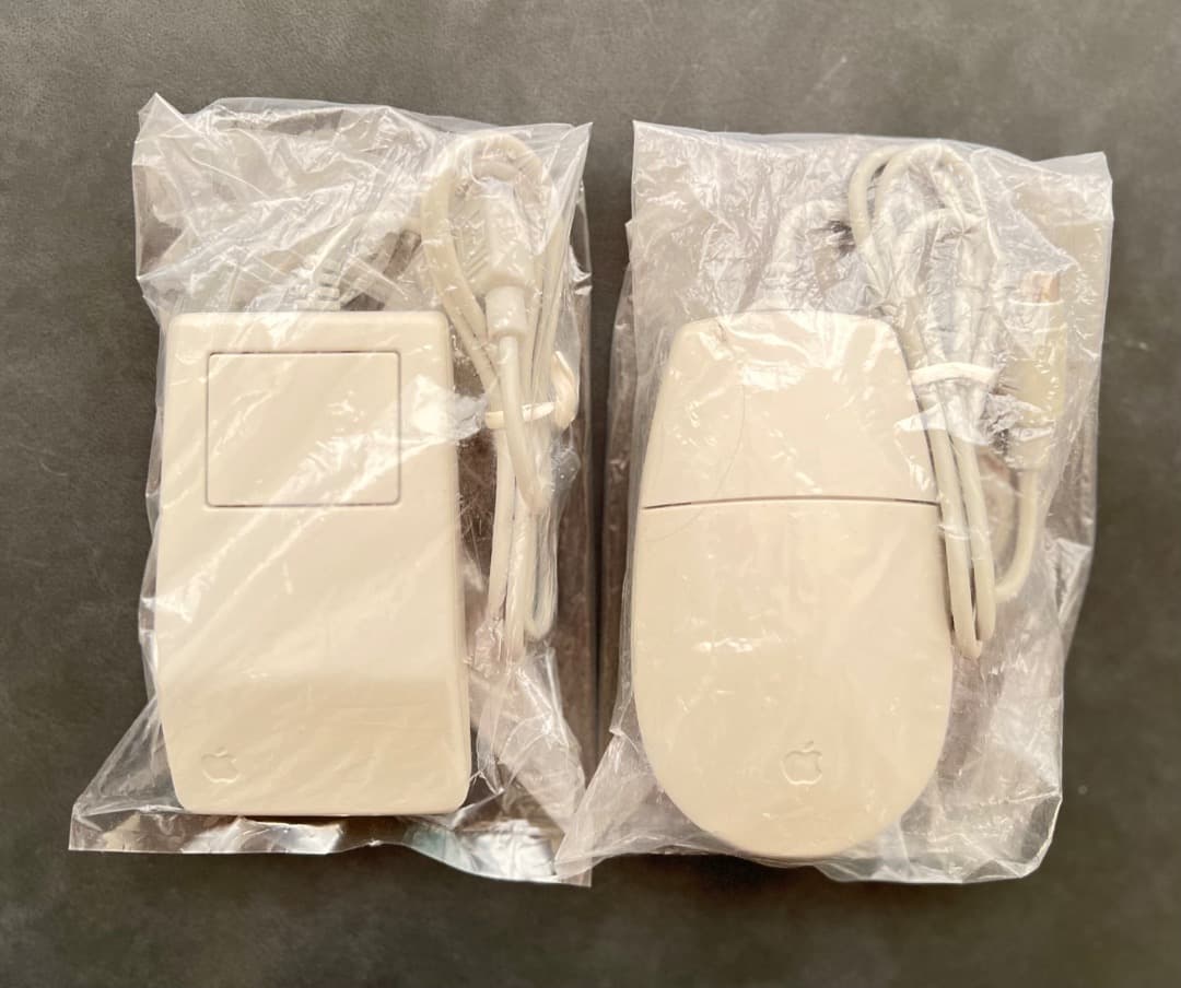 未使用 Apple Desktop Bus ADB Mouse I, II +α Apple Desktop Bus Mouse I ADB Beige Vintage for Macintosh G5431