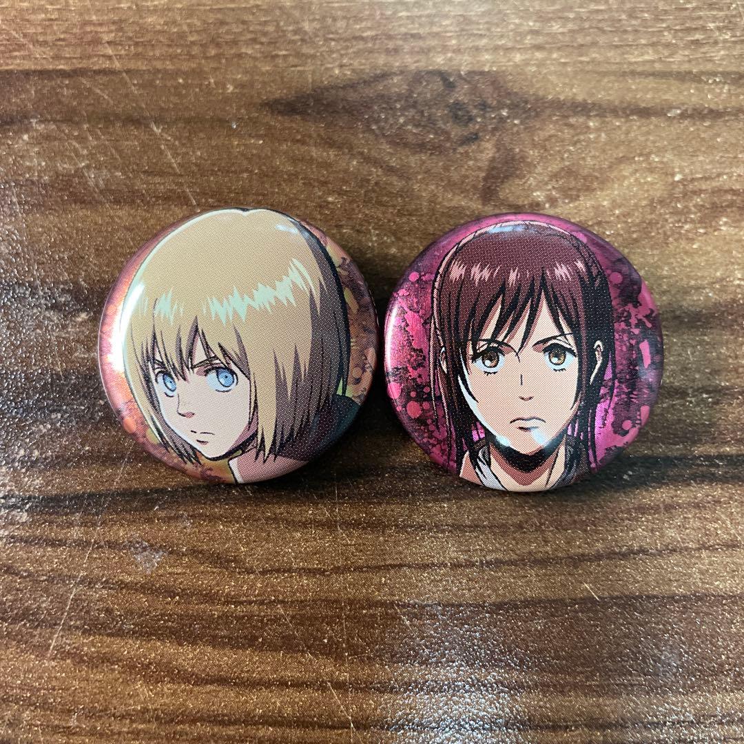 進撃の巨人 サシャ アルミン 缶バッジ - メルカリ