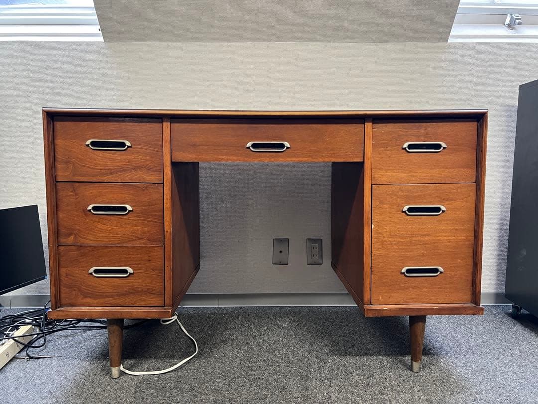 【特価】 DREXEL HERITAGEドレクセルヘリテージUSミリタリー机 DREXEL HERITAGE (ドレクセルヘリテイジ) ライティングデスク ブラウン